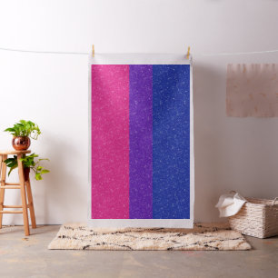 Glitzerbisexual-Stolz-Flagge Stoff