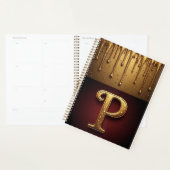 Glitzerbuchstabe P Monogramm mit tropfender Flüssi Planer (Anzeige)