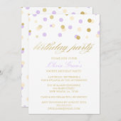 Glitzerconfetti-Geburtstags-Einladungen Einladung (Vorne/Hinten)