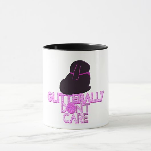 Glitzerhäschen ist egal tasse (Zentrum)