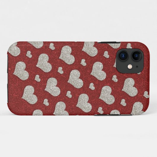 Glitzerherzen Case-Mate iPhone Hülle (Rückseite (Horizontal))