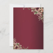 Glitzerkleid, Schmetterling Floral Rotes Quinceañe Einladung (Rückseite)