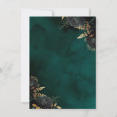 Glitzerkleid, Schmetterling Grüne Rosen Quinceañer Einladung (Rückseite)