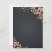 Glitzerkleid, Schmetterlings-Blumenkonfetti Einladung (Rückseite)
