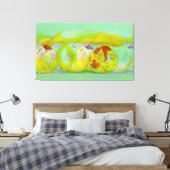 Glitzerkunst auf Obst- und Gemüsemonitagen Leinwanddruck (Insitu (Schlafzimmer))