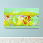 Glitzerkunst auf Obst- und Gemüsemonitagen Leinwanddruck (Insitu (Holzboden))