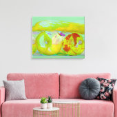 Glitzerkunst auf Obst- und Gemüsemonitagen Leinwanddruck (Insitu (Wohnzimmer))