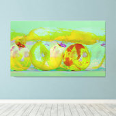 Glitzerkunst auf Obst- und Gemüsemonitagen Leinwanddruck (Insitu (Holzboden))