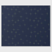 Glitzermuster auf Navy Geschenkpapier (Flach)