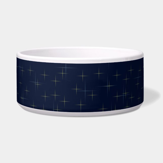 Glitzermuster auf Navy Napf (Vorderseite)