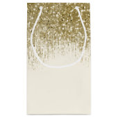 Glitzern 16 . Geburtstag Gold ID912 Kleine Geschenktüte (Rückseite)