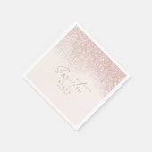 Glitzern 16 . Geburtstag Rose Gold ID912 Serviette (Ecke)
