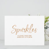 "Glitzern" Abschicken von Gold-Rose-Zeichen (Stehend Vorderseite)