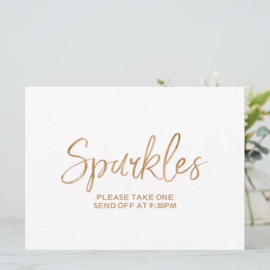 "Glitzern" Abschicken von Gold-Rose-Zeichen (Stehend Vorderseite)