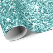 Glitzern - aquamariner 1 Imitat-Glitzer Geschenkpapier (Rolleneckpunkt)