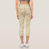 Glitzern aus leicht weichem Glitzer Capri Leggings (Rückseite)