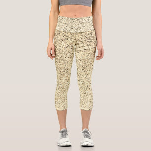 Glitzern aus leicht weichem Glitzer Capri Leggings