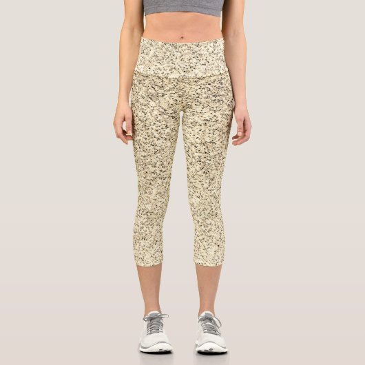Glitzern aus leicht weichem Glitzer Capri Leggings (Vorderseite)