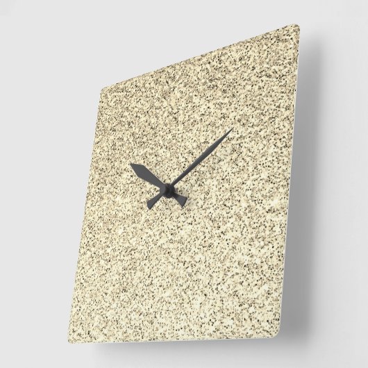 Glitzern aus leicht weichem Glitzer Quadratische Wanduhr (Winkel)
