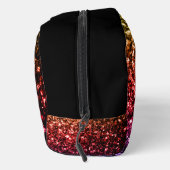Glitzern aus lila Glitzer, schwarz, rot, Monogramm Waschbeutel (Rechts)