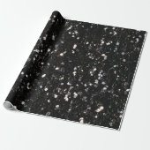 Glitzern aus schwarz-weiß glänzenden Glitzer Geschenkpapier (Ungerollt)