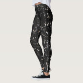 Glitzern aus schwarz-weiß glänzenden Glitzer Leggings (Links)