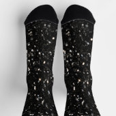 Glitzern aus schwarz-weiß glänzenden Glitzer Socken (Oben)