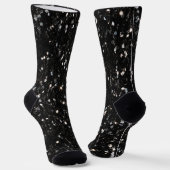 Glitzern aus schwarz-weiß glänzenden Glitzer Socken (Gewinkelt)