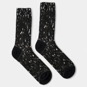 Glitzern aus schwarz-weiß glänzenden Glitzer Socken (Rechts)