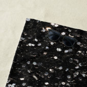 Glitzern aus schwarz-weiß glänzenden Glitzer Strandtuch (Beispiel)
