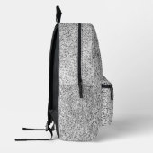 Glitzern aus silbergrauem Glitzer Bedruckter Rucksack (Links)