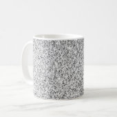 Glitzern aus silbergrauem Glitzer Kaffeetasse (Vorderseite Links)