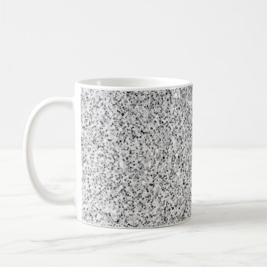 Glitzern aus silbergrauem Glitzer Kaffeetasse (Links)