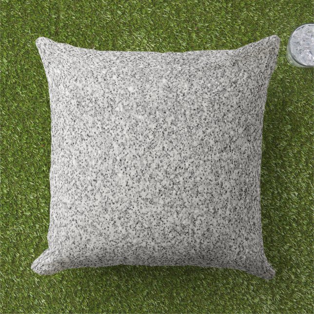 Glitzern aus silbergrauem Glitzer Kissen (Gras)