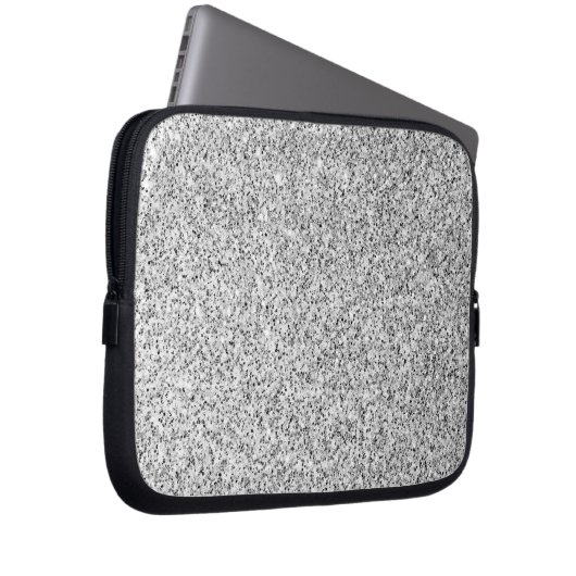 Glitzern aus silbergrauem Glitzer Laptopschutzhülle (Vorne Rechts)