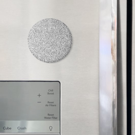 Glitzern aus silbergrauem Glitzer Magnet (In Situ (Kühlschrank))