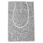 Glitzern aus silbergrauem Glitzer Mittlere Geschenktüte (Vorderseite)