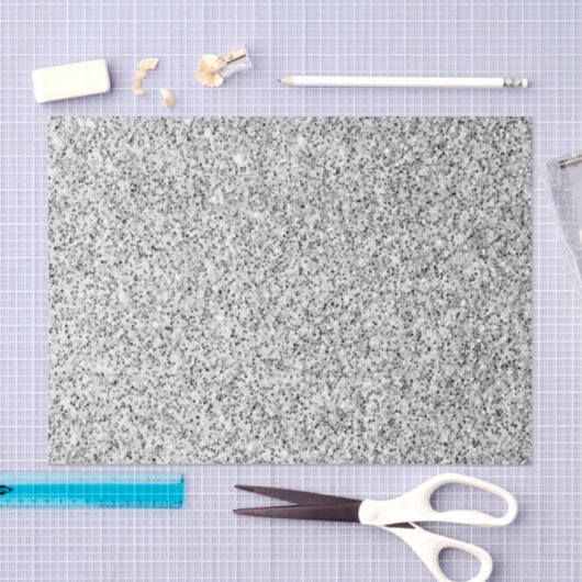 Glitzern aus silbergrauem Glitzer Seidenpapier (Handwerk)