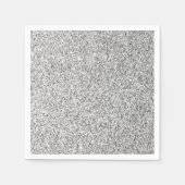 Glitzern aus silbergrauem Glitzer Serviette (Vorderseite)