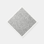 Glitzern aus silbergrauem Glitzer Serviette (Ecke)