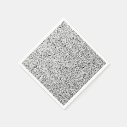 Glitzern aus silbergrauem Glitzer Serviette (Ecke)