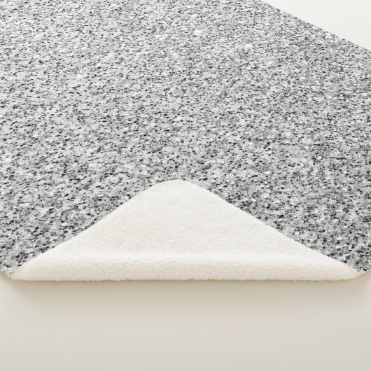 Glitzern aus silbergrauem Glitzer Sherpadecke (3/4)