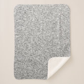 Glitzern aus silbergrauem Glitzer Sherpadecke (Vorderseite)