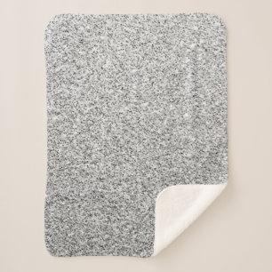 Glitzern aus silbergrauem Glitzer Sherpadecke