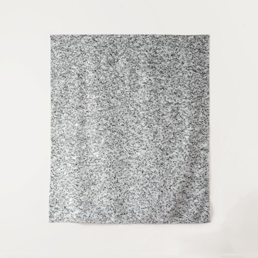 Glitzern aus silbergrauem Glitzer Wandteppich (Vorderseite)