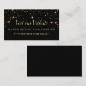 Glitzern bei Hochzeiten besuchen unsere Website-Ka Begleitkarte (Vorne/Hinten)