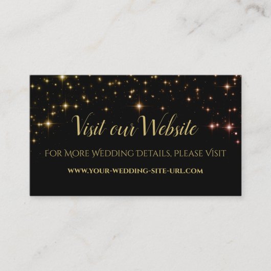 Glitzern bei Hochzeiten besuchen unsere Website-Ka Begleitkarte (Vorderseite)