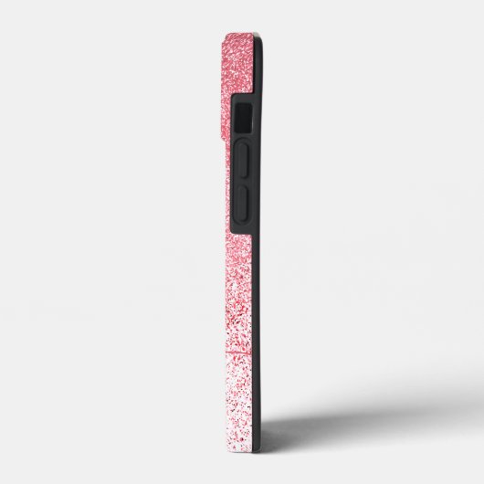 Glitzern Blush Pink Rose Mit Monogramm Script Case-Mate iPhone Hülle (Rückseite / Links)