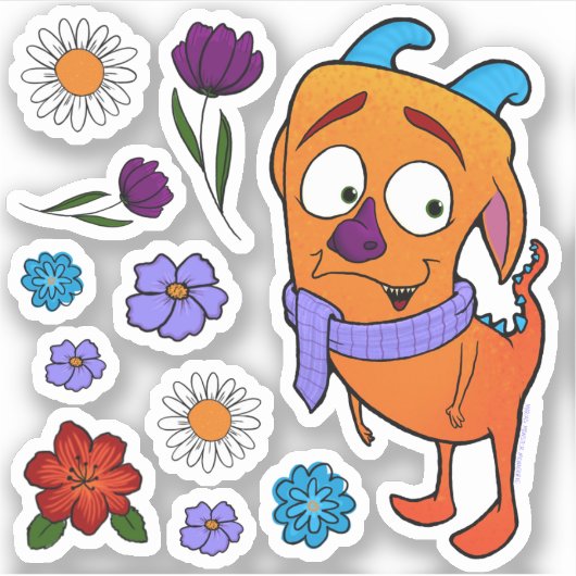 Glitzern das Monster, Aufkleber (Vorderseite)