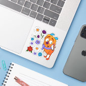 Glitzern das Monster, Aufkleber (Laptop mit iPhone)